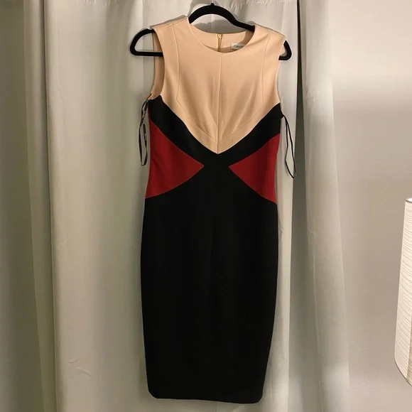 Calvin Klein | Dresses | Nwt Calvin Klein Colorblock Fitted Dress Size 4 |  Poshmark